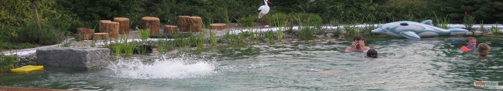 Badeteich Schwimmteich Balken